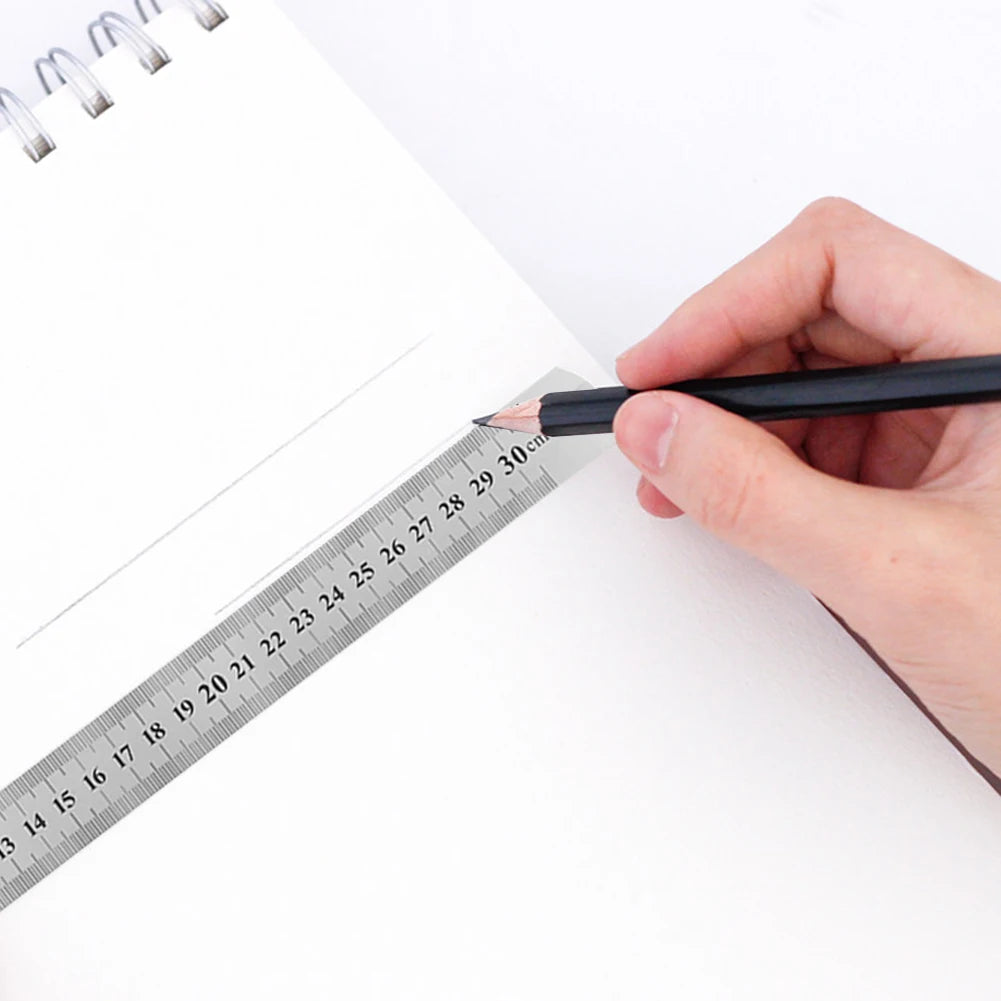 Stainless Steel Ruler – Double-Sided Metal Straight Ruler (150mm-500mm) Divina Constitutio