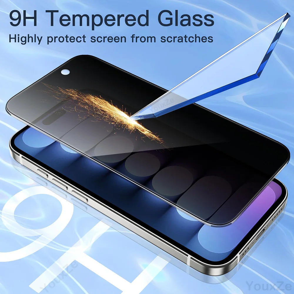 iPhone 11-17 Privacy Screen Protector 4-Pack – Anti-Spy Tempered Glass, Full Cover, 9H Kairos & Co.
