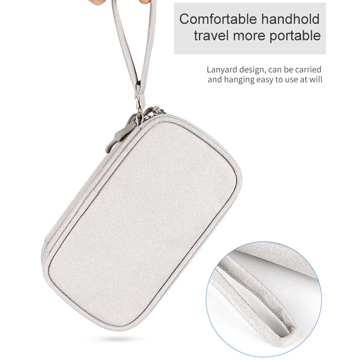 Data Cable Storage Bag Waterproof Portable Carry Case  Storage Bag Travel Organizer Bag for Cable Cord USB Charger Kairos & Co.