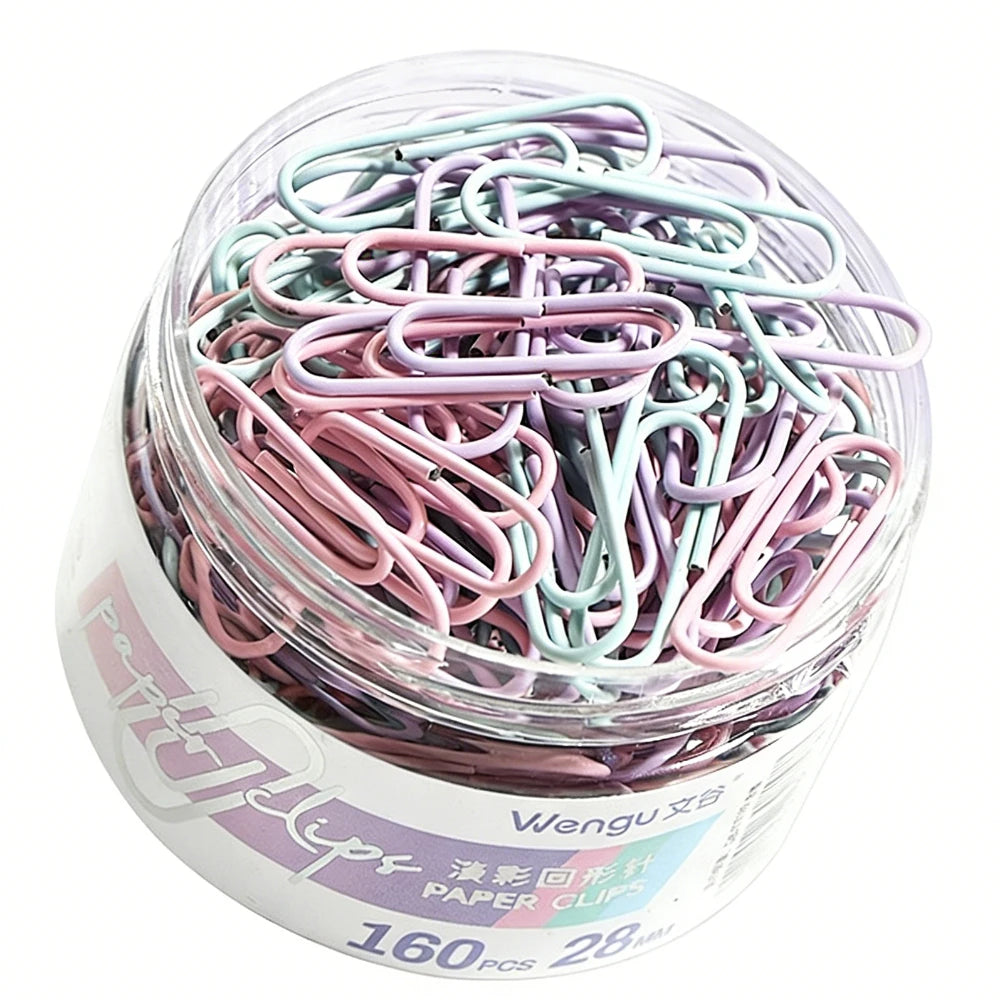 160-Piece Colored Metal Paper Clips – Office & School Document Organizer Kairos & Co.