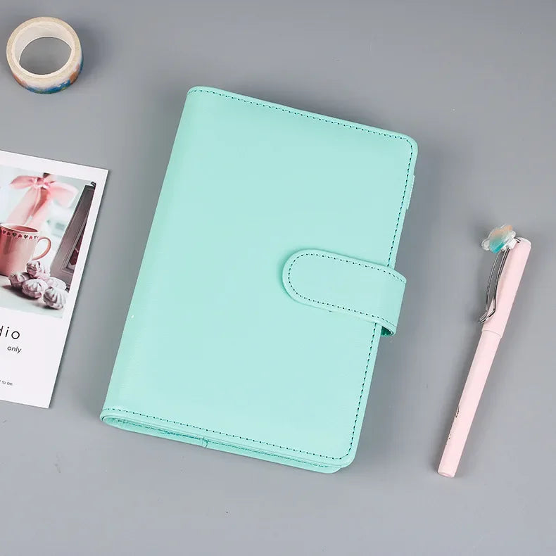 Macaron Series PU Leather Notebook Cover – A5/A6 Clip-On Binder Divina Constitutio