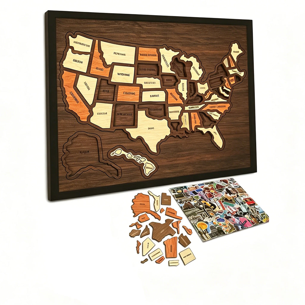 MapQuest™ USA Puzzle 🗺️✨ — Build Your Travel Memories TOP-TECH Store