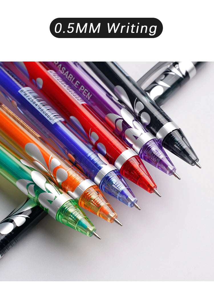 Erasable Gel Pen Set – 6-Color Kawaii Stationery, 0.5mm Divina Constitutio