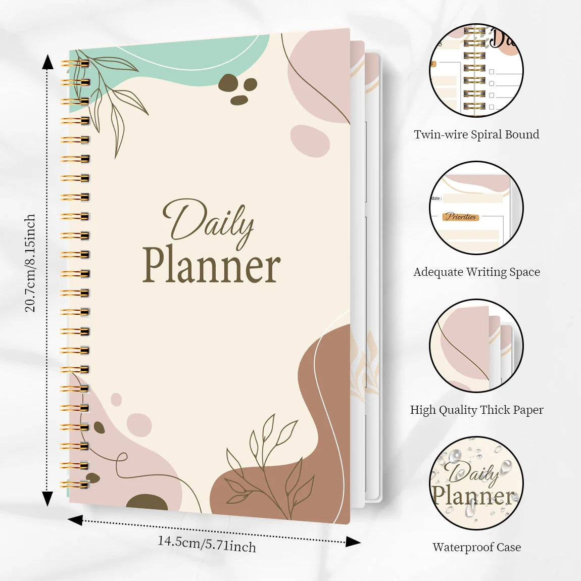 Undated Daily Planner – Tear-Off To-Do List Notepad, 52 Sheets Divina Constitutio
