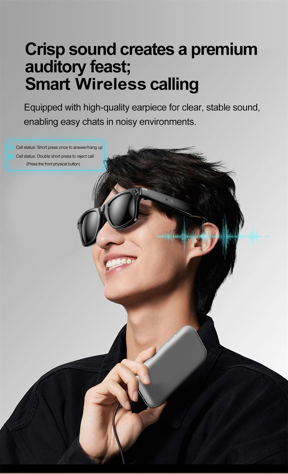 LIGE AI Smart Glasses – Camera Sunglasses with Bluetooth Calling Divina Constitutio