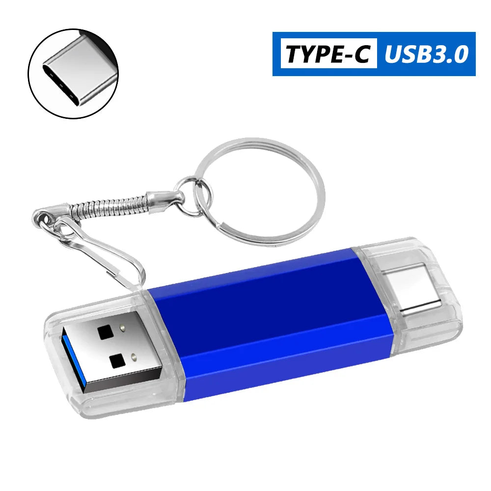 2-in-1 USB 3.0 & Type-C Flash Drive – Rotating Pendrive (16GB-256GB) Divina Constitutio