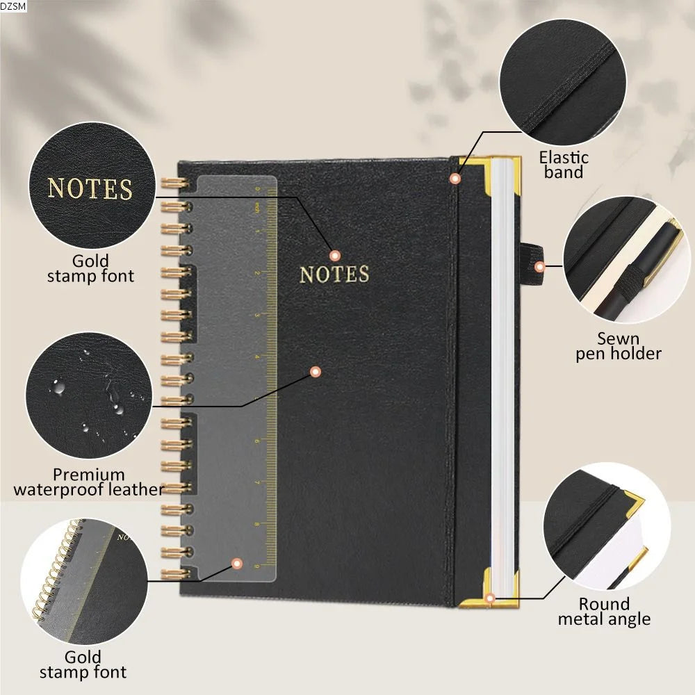 300-Page PU Leather Journal – Smooth Writing, No Ink Bleed Divina Constitutio