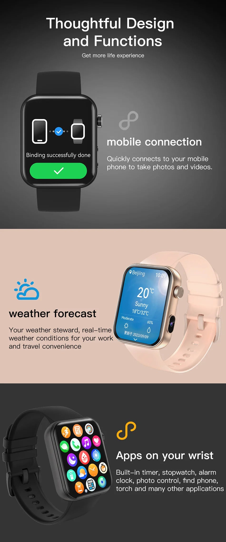 Smart Watch with Camera & Fitness Tracking – Bluetooth Calling Divina Constitutio
