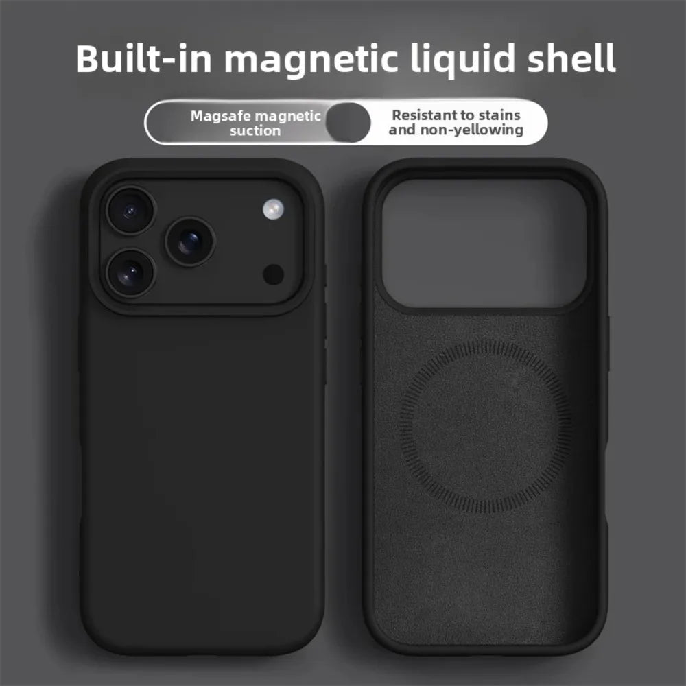 Magnetic Liquid Silicone Case for iPhone 17 & iPhone 16 Pro Max – Soft Bumper Protective Cover Kairos & Co.