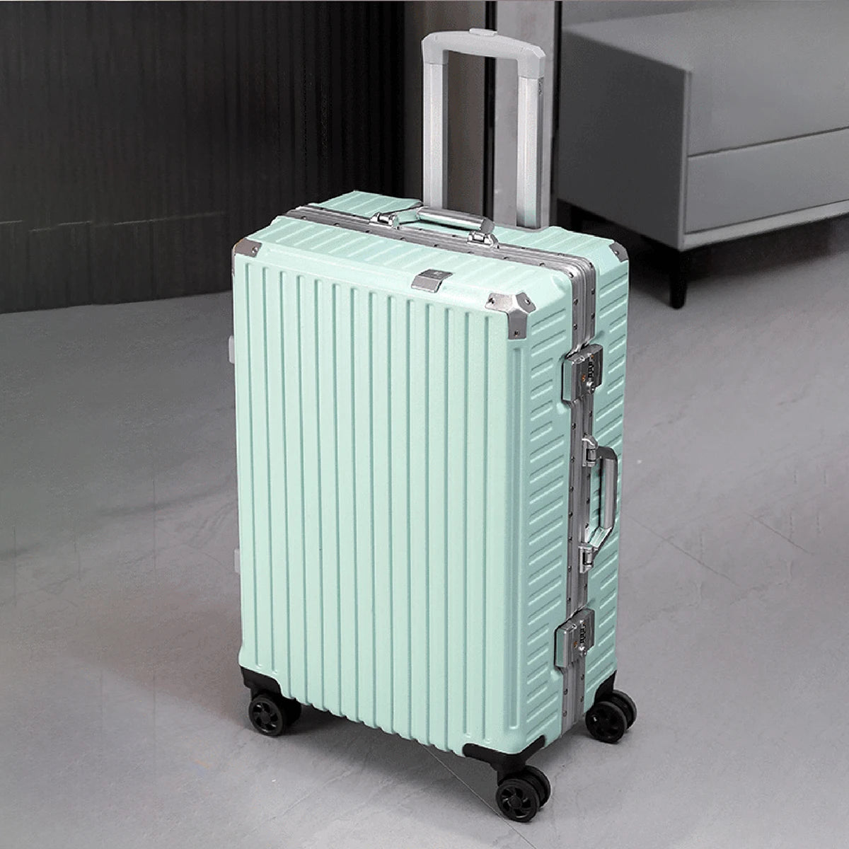 Trolley Luggage 20 24 26 28" Aluminum Frame Rolling Luggage Case USB Travel Suitcase on Wheels Combination Lock Carry on Luggage Kairos & Co.