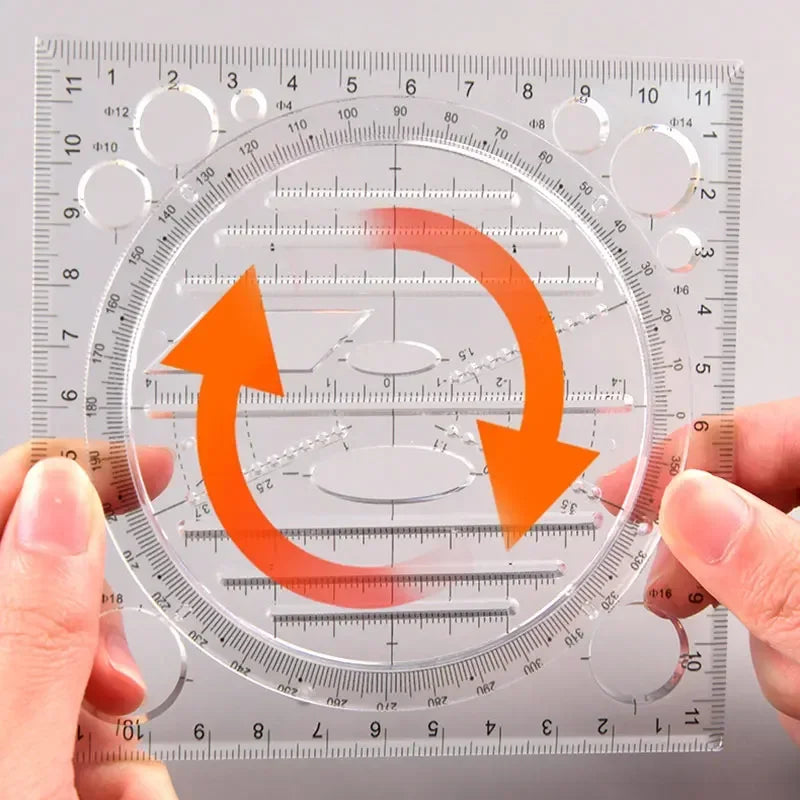 Kawaii Rotary Ruler – All-in-One Drawing & Measuring Tool Divina Constitutio