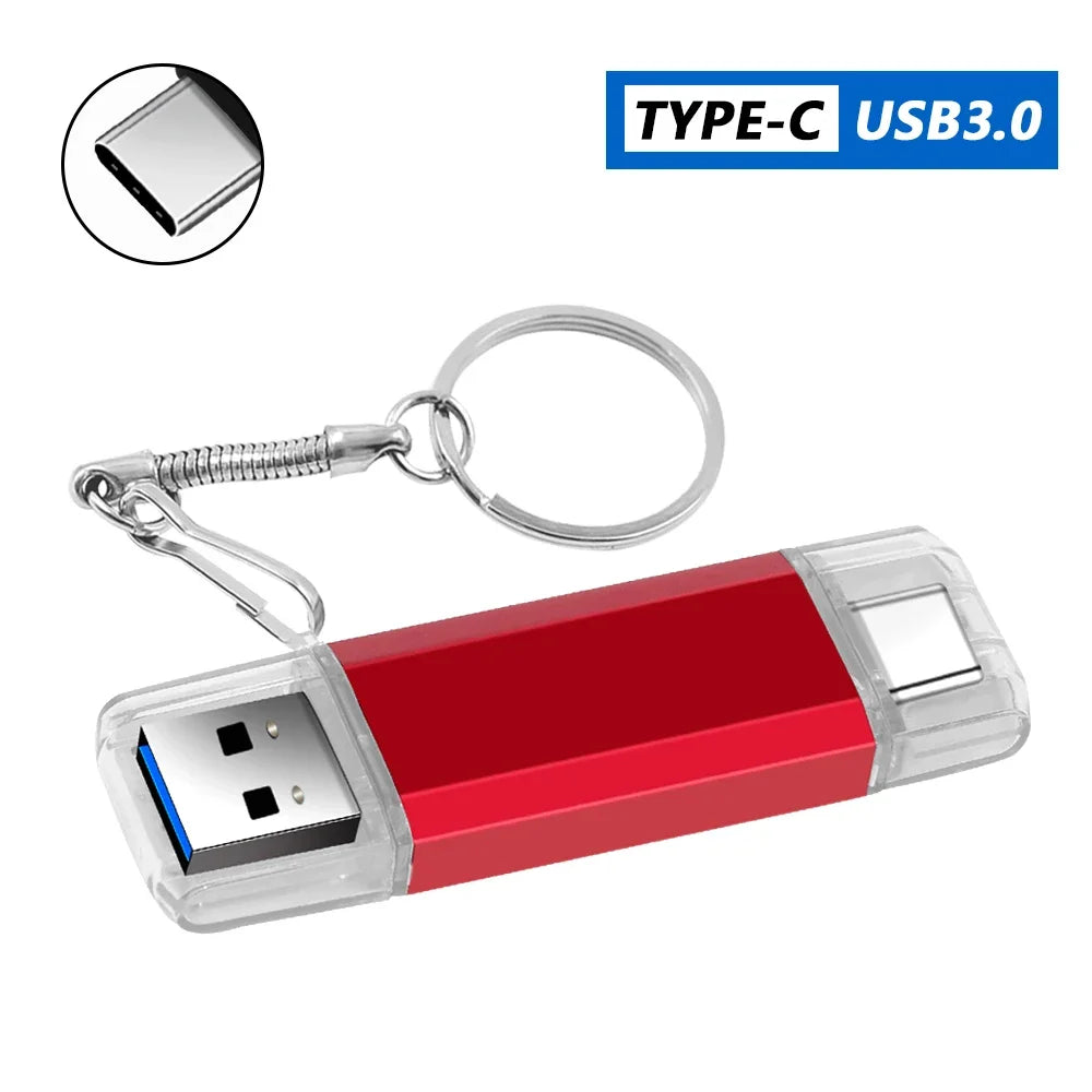 2-in-1 USB 3.0 & Type-C Flash Drive – Rotating Pendrive (16GB-256GB) Divina Constitutio
