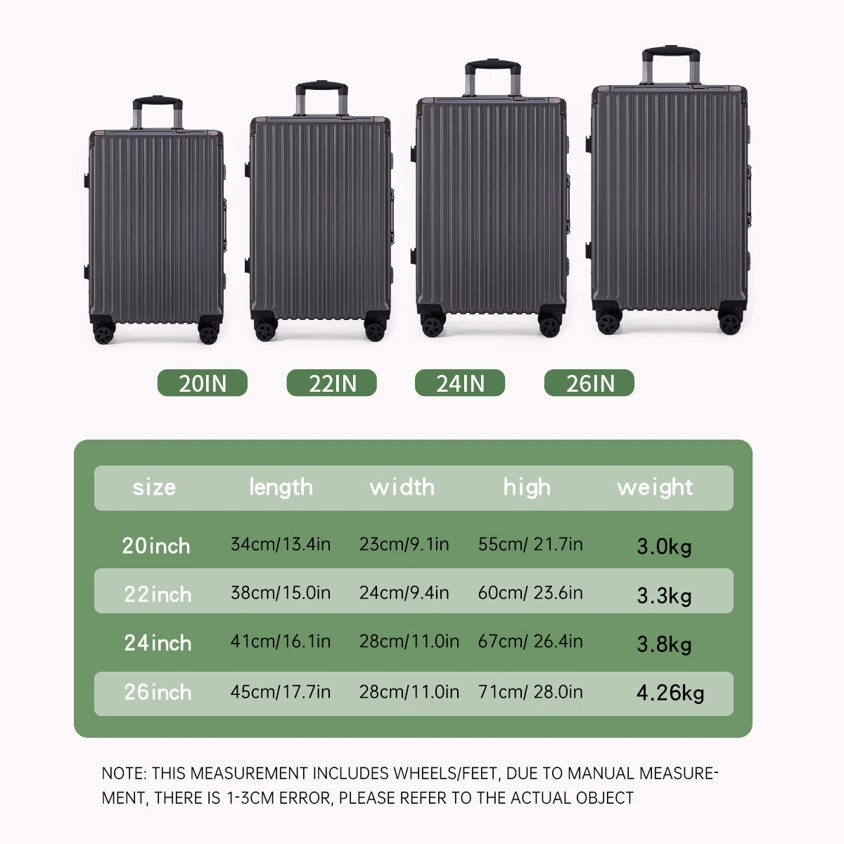 Trolley Luggage 20 24 26 28" Aluminum Frame Rolling Luggage Case USB Travel Suitcase on Wheels Combination Lock Carry on Luggage Kairos & Co.