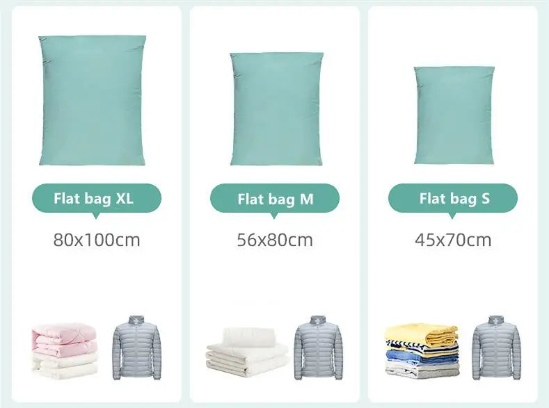 No Need Pump Vacuum Bags Large Plastic Storage Bags for Storing Clothes Blankets Compression Empty Bag Covers Travel Accessories Kairos & Co.