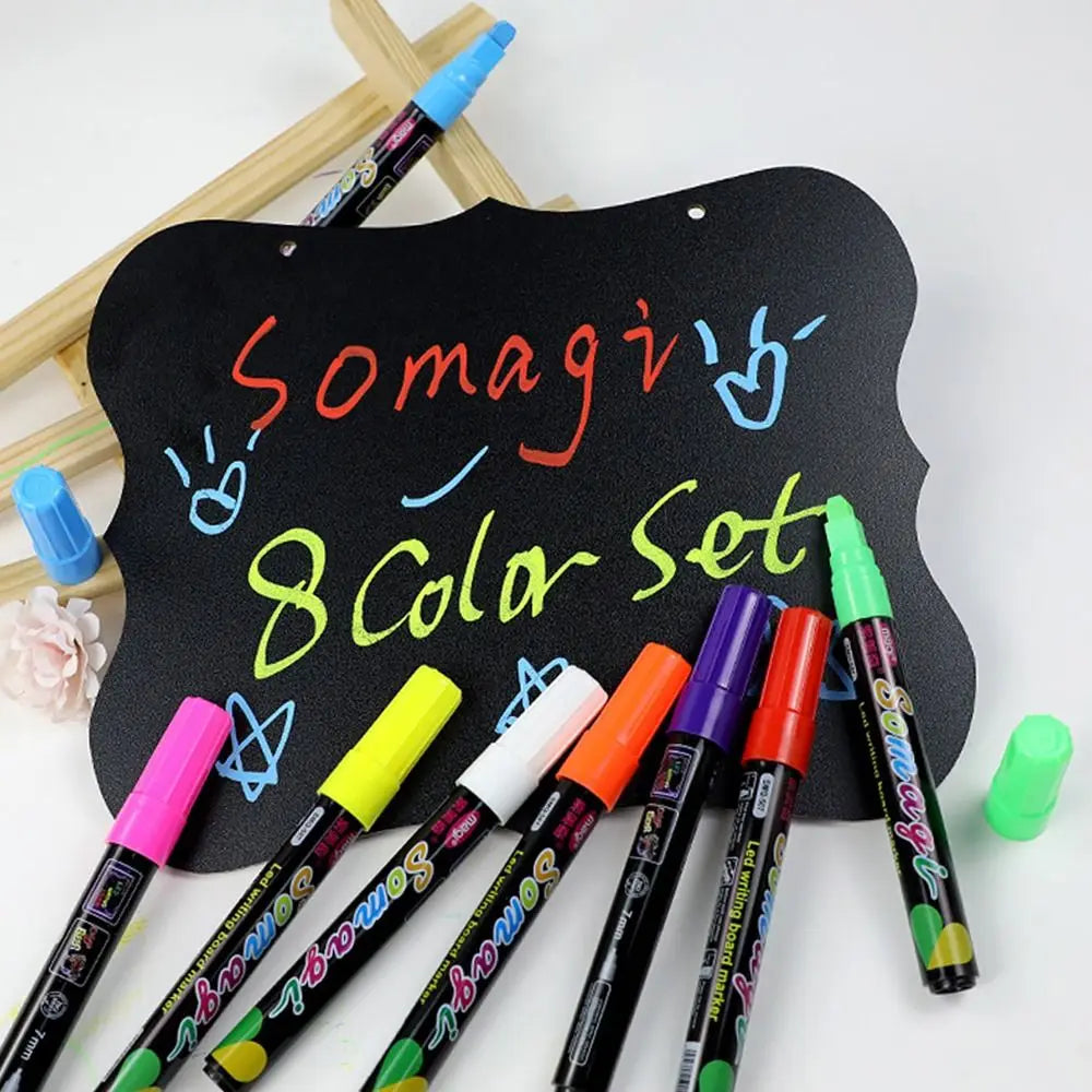 Erasable Liquid Chalk Marker Pens – Multi-Color Fluorescent Highlighters Kairos & Co.