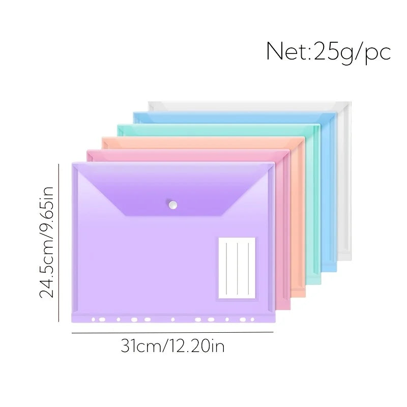 11-Hole A4 Binder Pockets – Transparent File Bags with Label Pocket Divina Constitutio