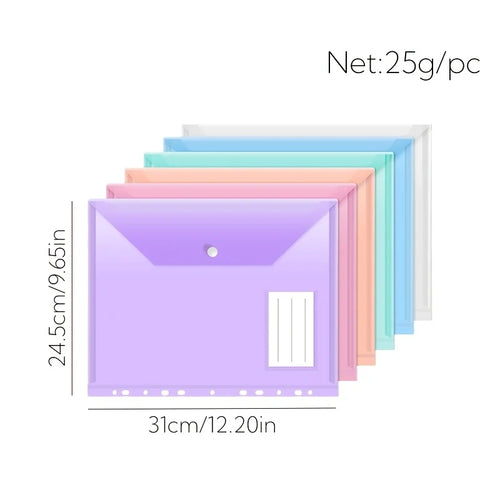 11-Hole A4 Binder Pockets – Transparent File Bags with Label Pocket Divina Constitutio