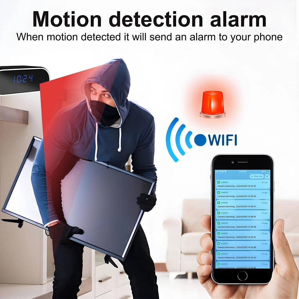 New 4K HD WiFi Wireless Mini Camera, Supporting Remote Viewing, Infrared Night Vision, Motion Detection, and Home Mini Cameras Divina Constitutio