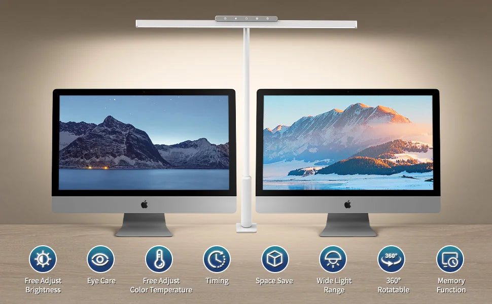 LED Desk Lamp with Clamp – 3 Color Modes & Stepless Dimming Kairos & Co.