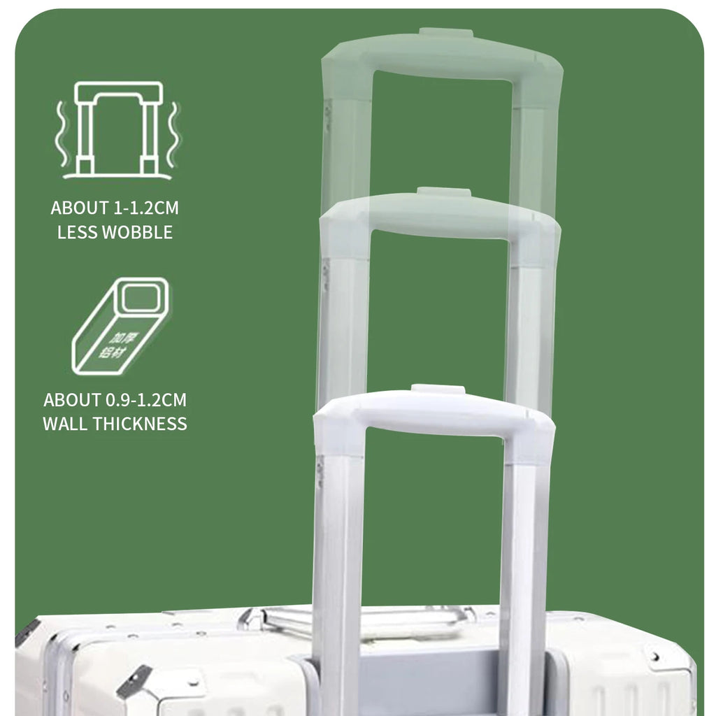 Trolley Luggage 20 24 26 28" Aluminum Frame Rolling Luggage Case USB Travel Suitcase on Wheels Combination Lock Carry on Luggage Kairos & Co.
