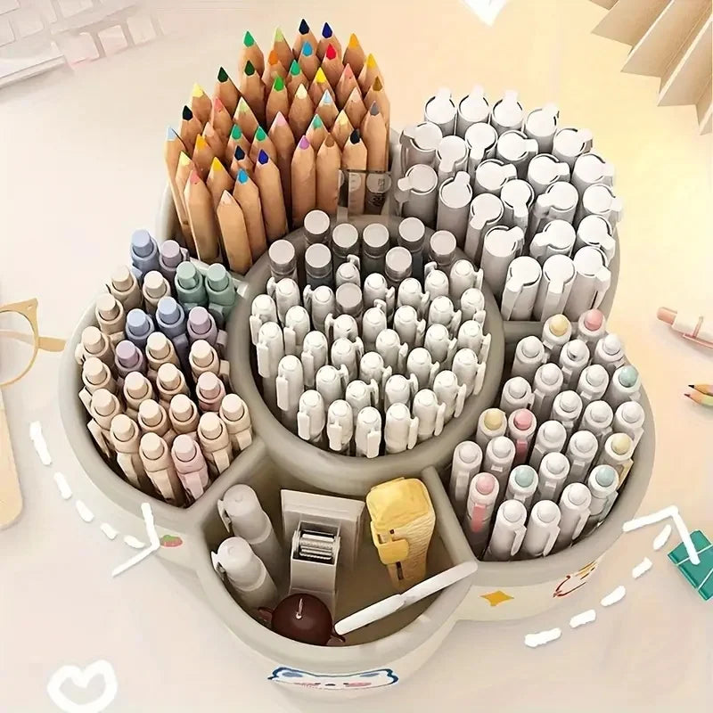 Large Capacity 360° Rotating Pen Holder & Desktop Organizer Kairos & Co.