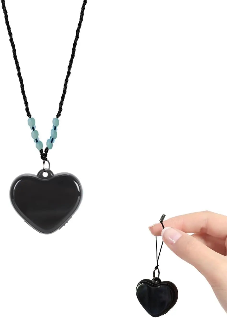 HeartMemo Recorder Necklace with a heart pendant and microphone icon, symbolizing capturing memories.