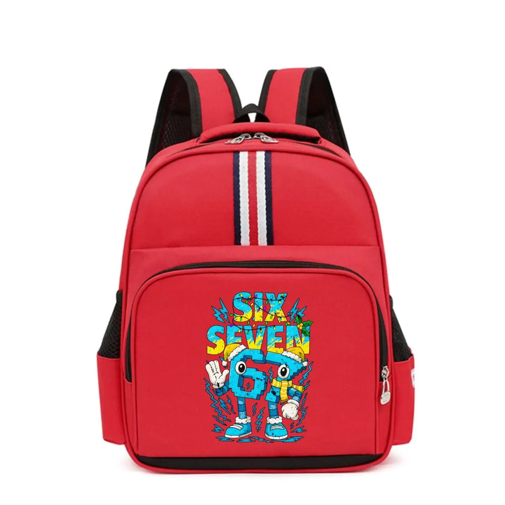 (6 7) Cartoon Print Kids Backpack – Waterproof School Bag for Boys & Girls Divina Constitutio