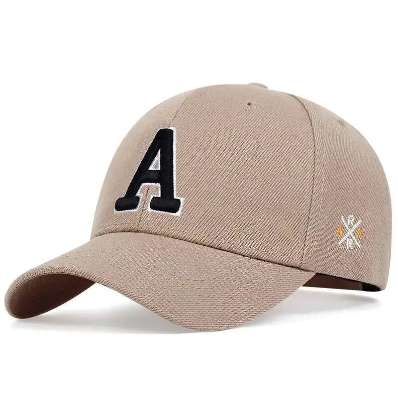 Unisex Simple Letter A Embroidery Baseball Caps Spring and Autumn Outdoor Adjustable Casual Hat Sunscreen Hat Stone's Store