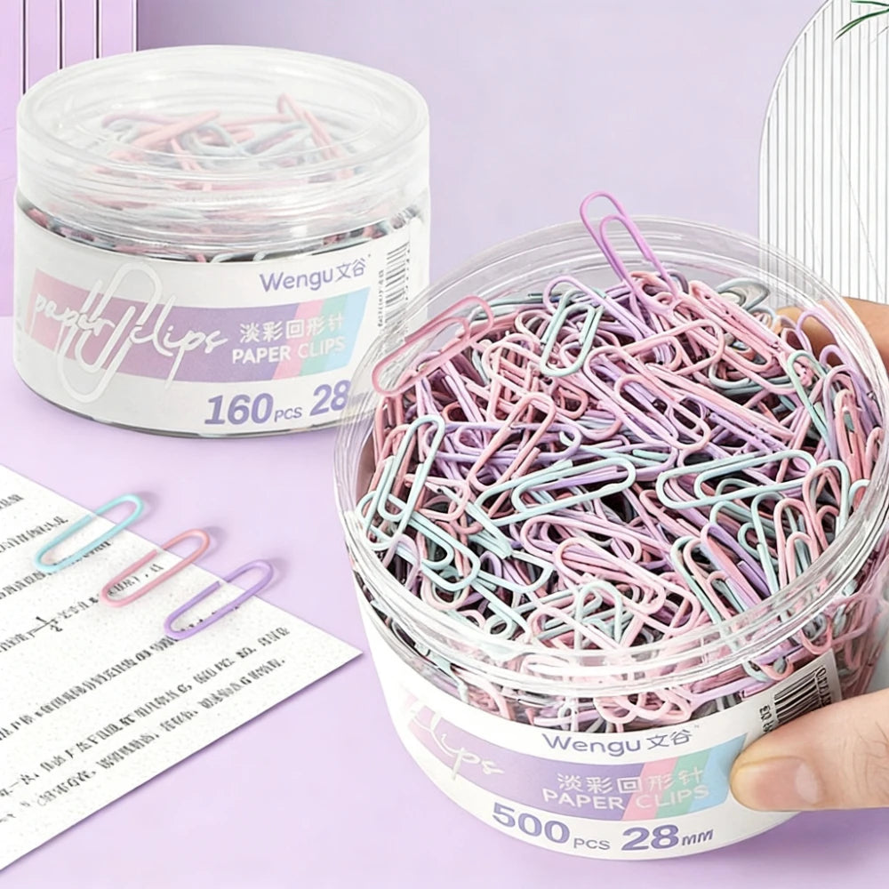 160-Piece Colored Metal Paper Clips – Office & School Document Organizer Kairos & Co.