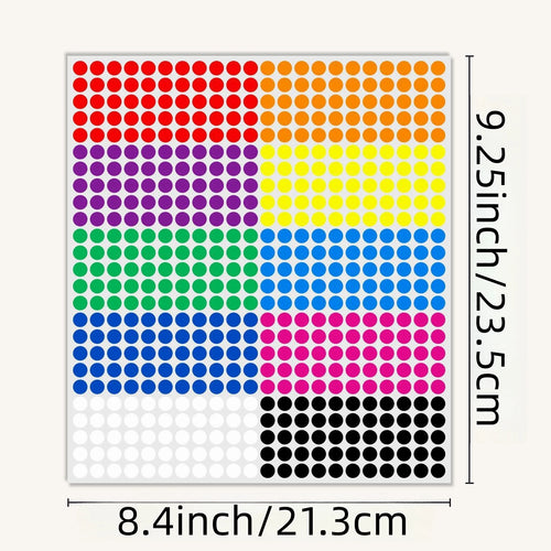 2750pcs Round Dot Stickers – Color Coding & Price Labels Divina Constitutio
