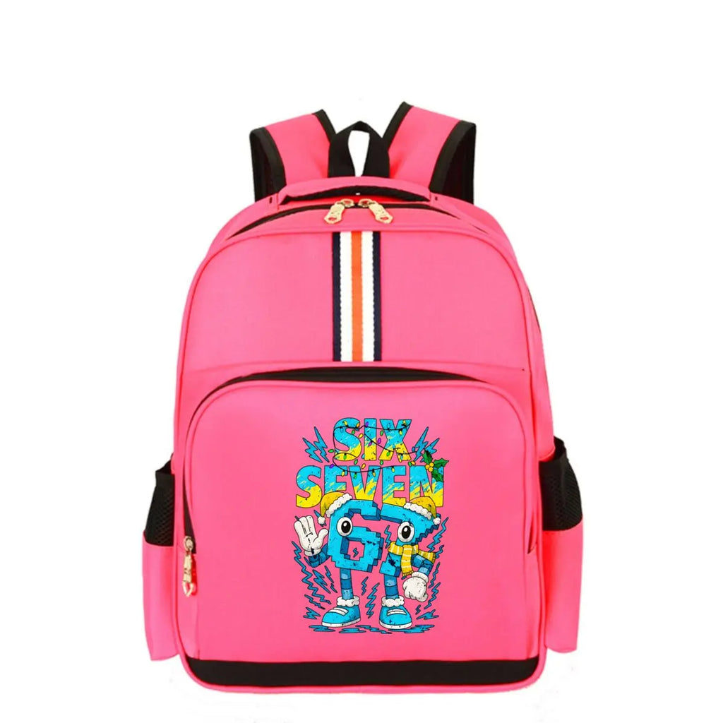 (6 7) Cartoon Print Kids Backpack – Waterproof School Bag for Boys & Girls Divina Constitutio