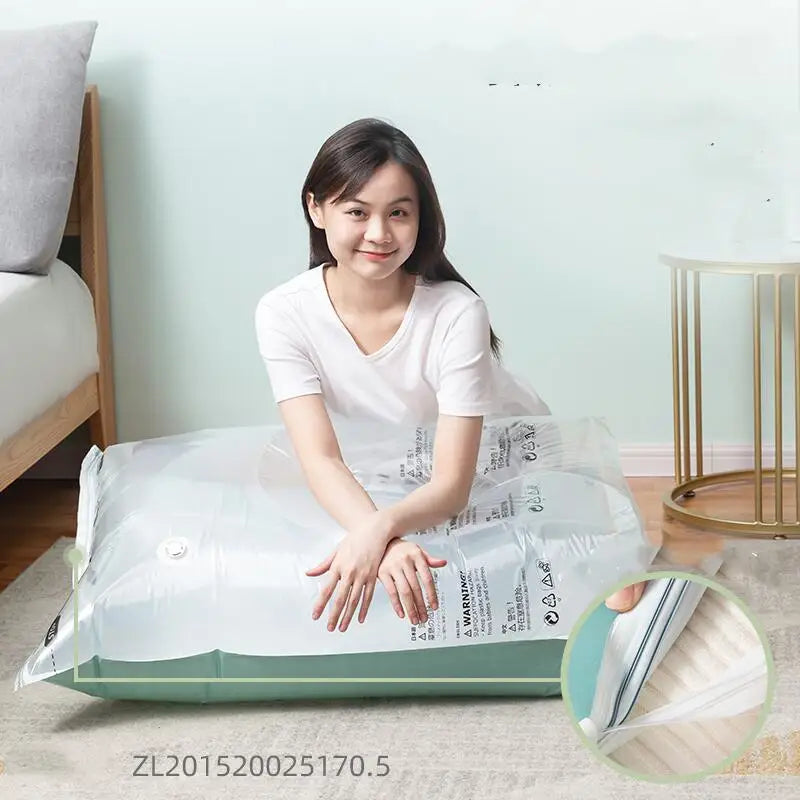 No Need Pump Vacuum Bags Large Plastic Storage Bags for Storing Clothes Blankets Compression Empty Bag Covers Travel Accessories Kairos & Co.