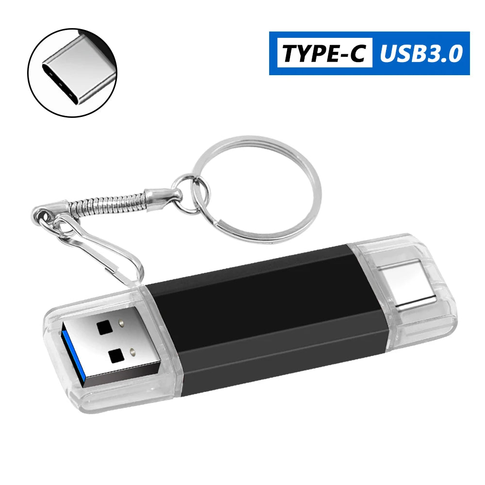 2-in-1 USB 3.0 & Type-C Flash Drive – Rotating Pendrive (16GB-256GB) Divina Constitutio