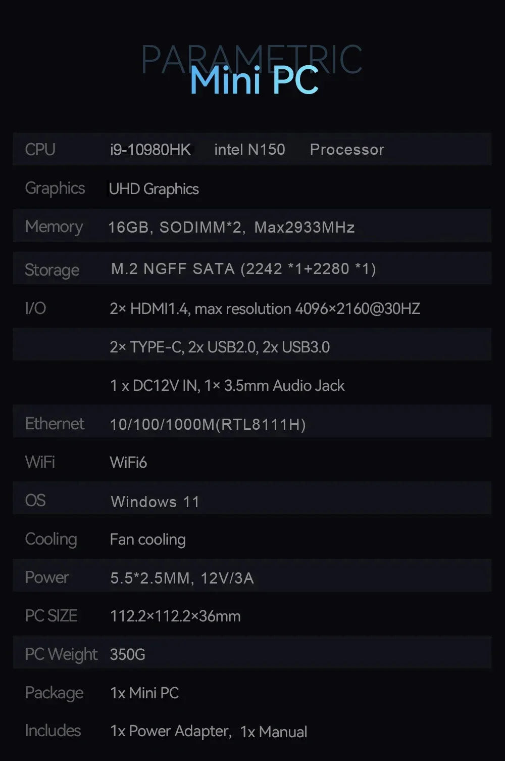 Mini Desktop PC – Windows 11, WiFi 6, Multiple CPU/RAM Options Divina Constitutio
