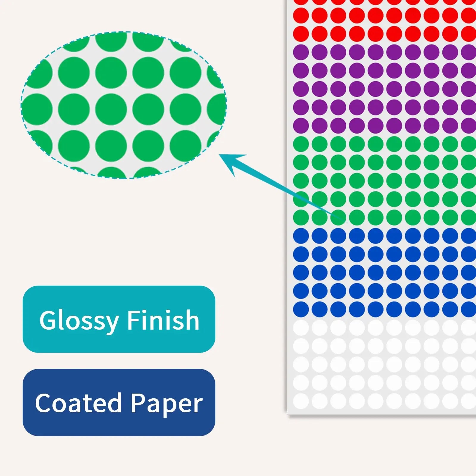 2750pcs Round Dot Stickers – Color Coding & Price Labels Divina Constitutio