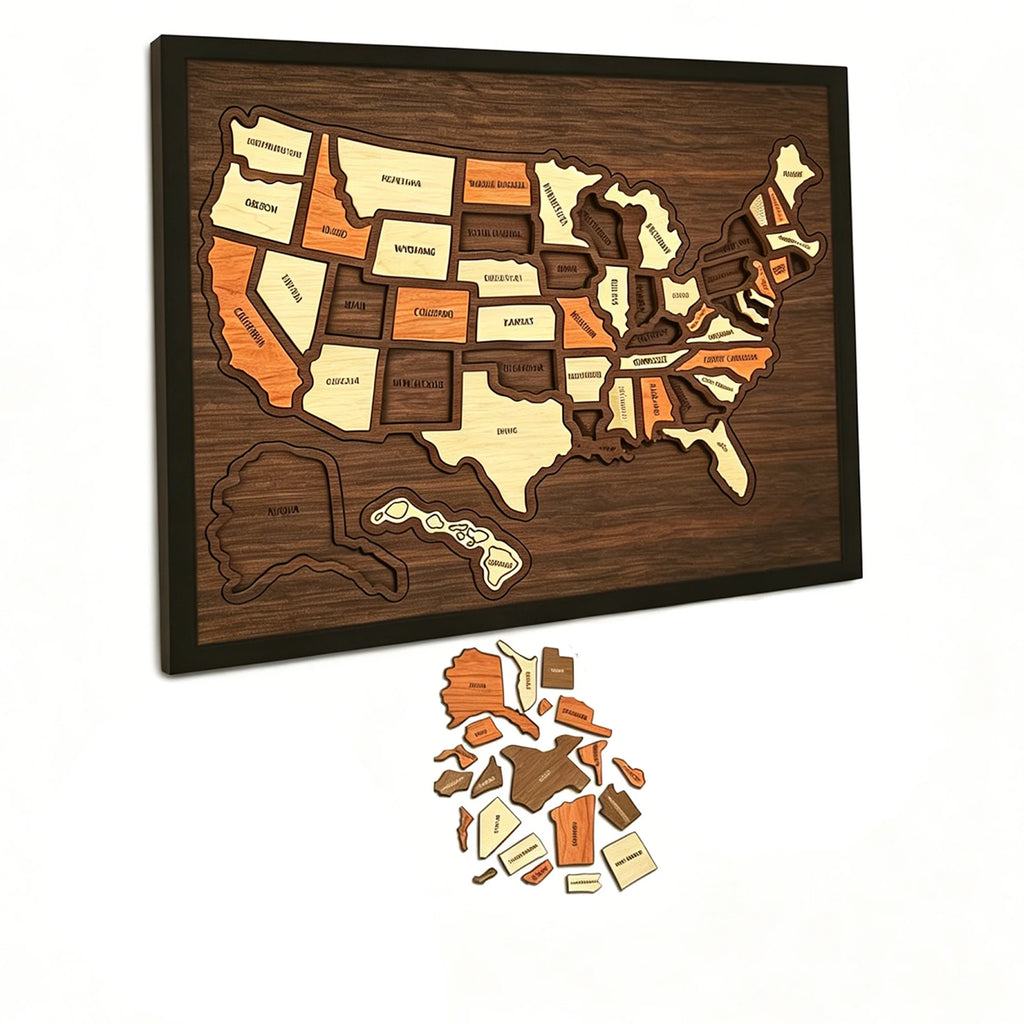 MapQuest™ USA Puzzle 🗺️✨ — Build Your Travel Memories TOP-TECH Store