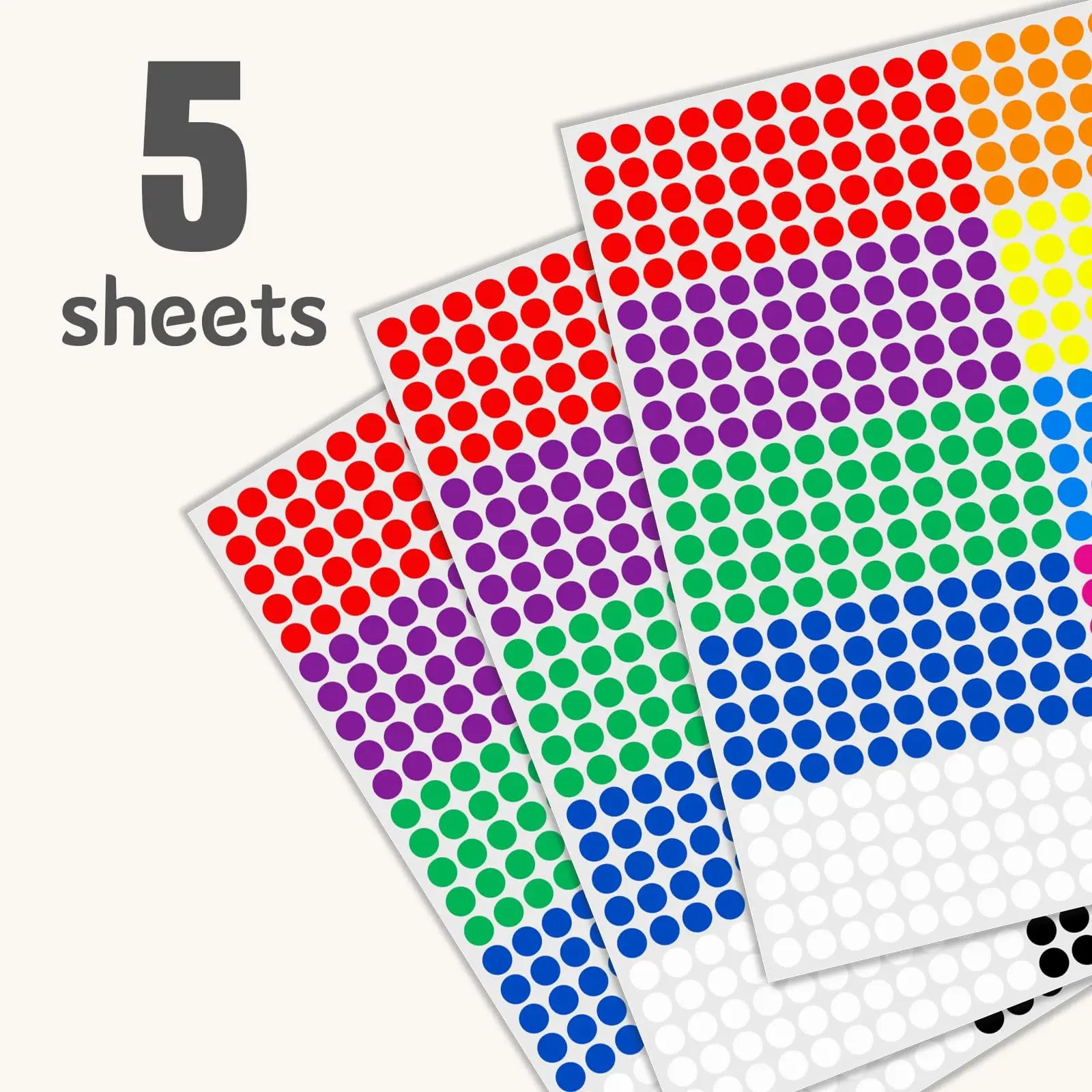 2750pcs Round Dot Stickers – Color Coding & Price Labels Divina Constitutio