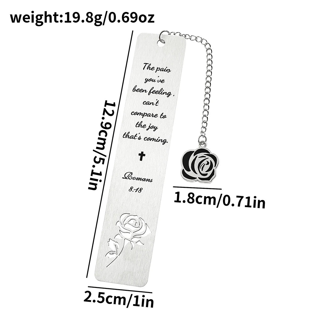 Cross Charm Metal Bookmark – Faith-Inspired Gift Divina Constitutio