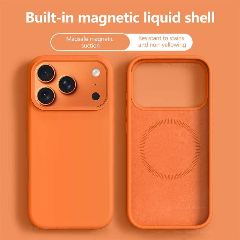 Magnetic Liquid Silicone Case for iPhone 17 & iPhone 16 Pro Max – Soft Bumper Protective Cover Kairos & Co.