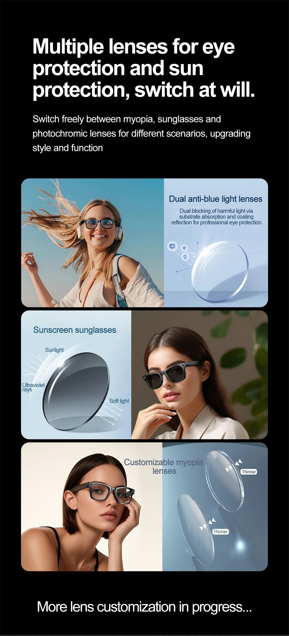 LIGE AI Smart Glasses – Camera Sunglasses with Bluetooth Calling Divina Constitutio