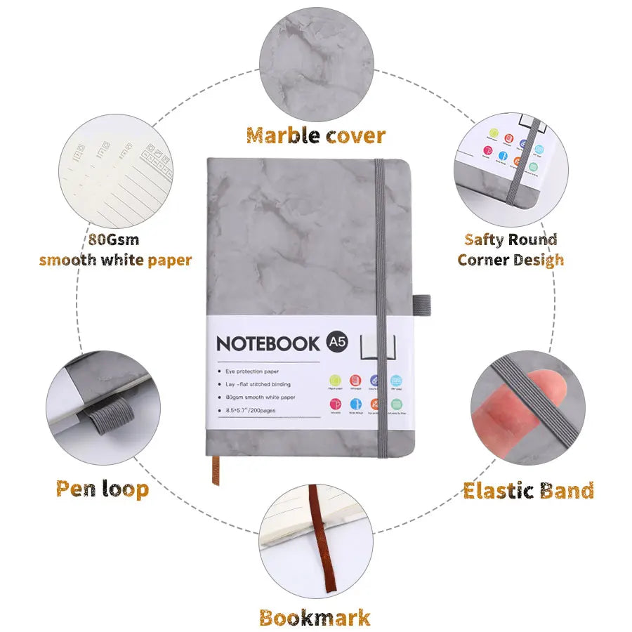 Professional A5 Notebook – Thickened Paper, Compact & Lightweight Office Planner for Work, Students & Sellers Kairos & Co.