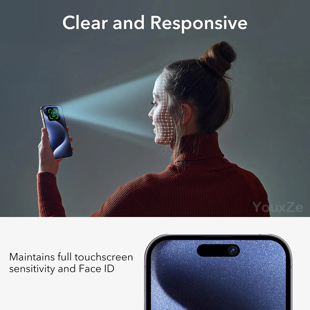 iPhone 11-17 Privacy Screen Protector 4-Pack – Anti-Spy Tempered Glass, Full Cover, 9H Kairos & Co.