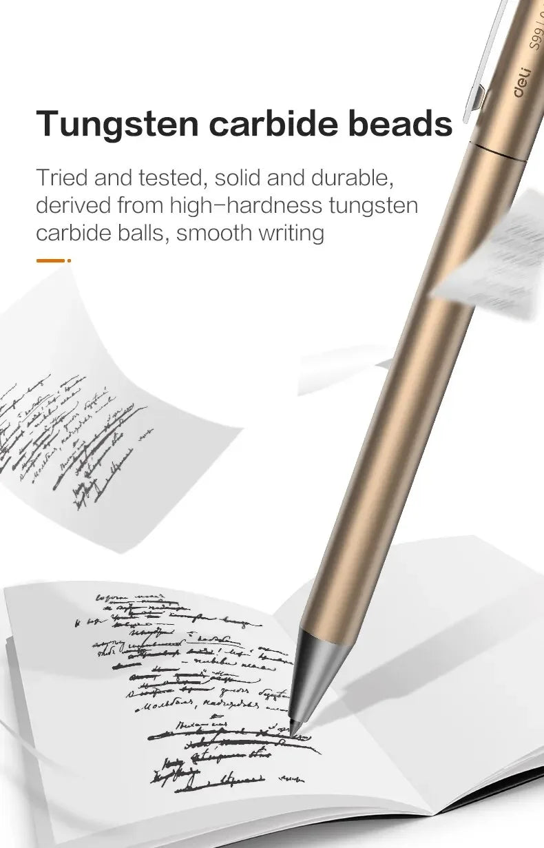 Deli Signature Gel Pen – Metal Body, Smooth Ink, 9.5mm Divina Constitutio