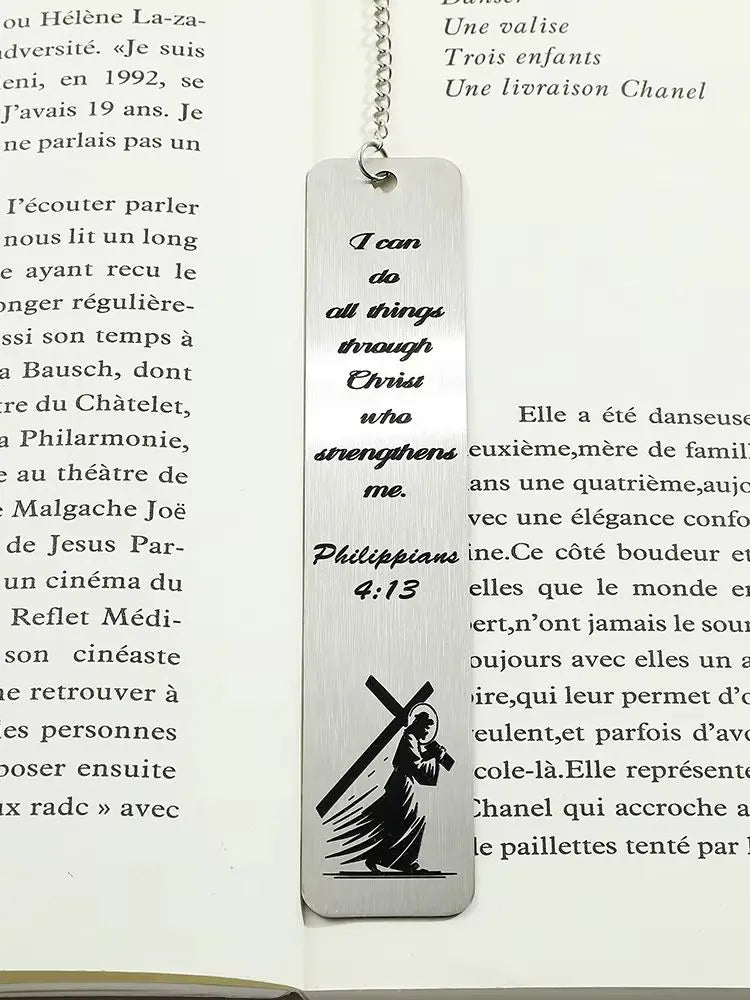 Cross Charm Metal Bookmark – Faith-Inspired Gift Divina Constitutio