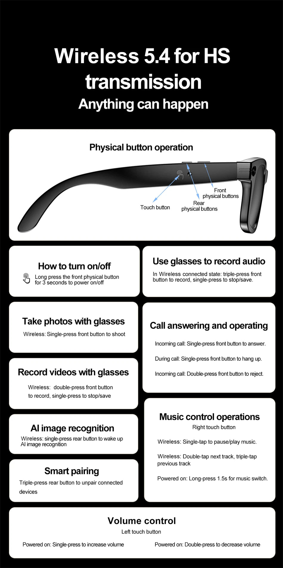 LIGE AI Smart Glasses – Camera Sunglasses with Bluetooth Calling Divina Constitutio