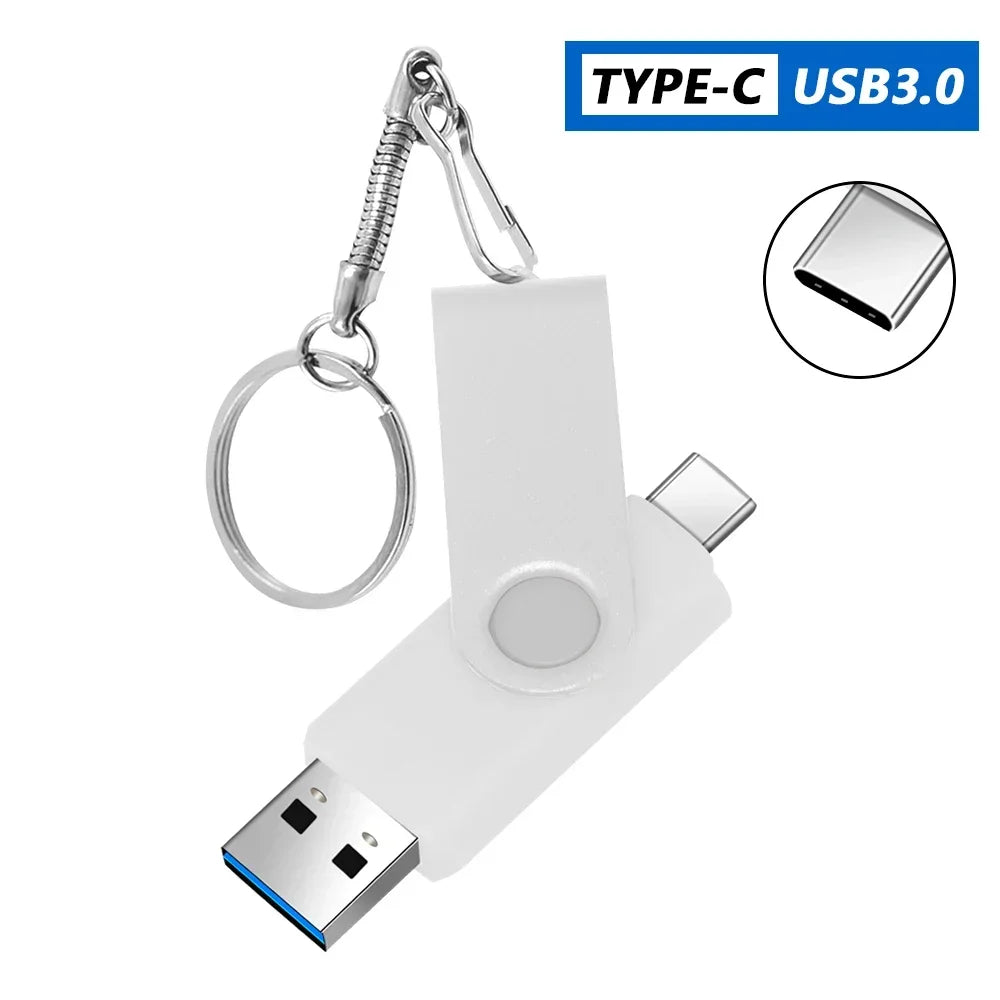 2-in-1 USB 3.0 & Type-C Flash Drive – Rotating Pendrive (16GB-256GB) Divina Constitutio