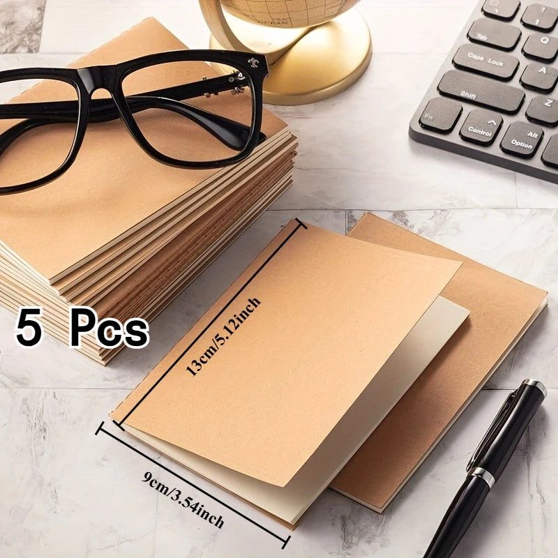 Mini Pocket Notebook (5/10/20pcs) – Blank Unlined Journal, 5.12x3.54" Divina Constitutio