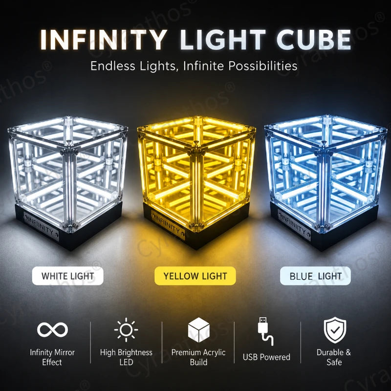 InfinityGlow™ Cube ✨🔮 — Mesmerizing 4D Light Illusion Shop1105312473 Store
