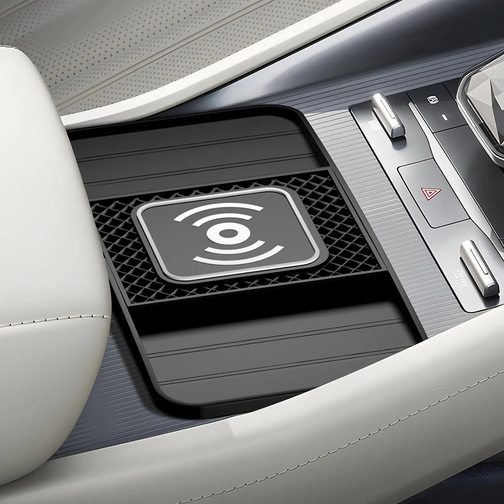 15W Fast Wireless Charging Pad — Non-Slip Car Mat Charger, USB-Powered & Lightweight Kairos & Co.