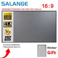 Salange Projector Screen – 60/100/120 Inch Reflective Fabric Projection Screen, Compatible with YG300, XGIMI, DLP & LED Projectors for Home Theater Kairos & Co.